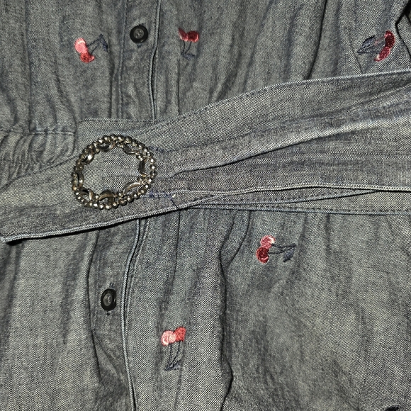 Kate Spade Denim Cherry Dress Sz M ( By Measurements ) - Picture 7 of 9